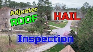 Claims Adjuster, Roof Hail Inspection, 14/12 pitch