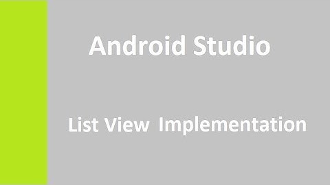 Android Studio ListView Implementation