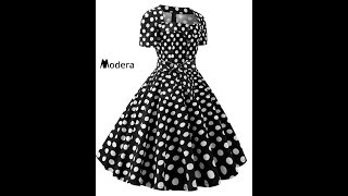 Vestido Feminino Retrô De Bolas Anos 60 Vintage Pin56 - Modera