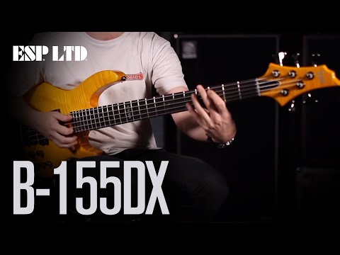 ESP LTD B-155DX Honey Natural - Slap Demo