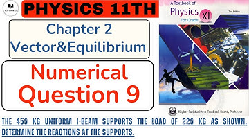 Numerical Question 2.9 | Chapter 2 Vector & Equilibrium |Class 11 Physics |KPK & FBISE textbook 2023