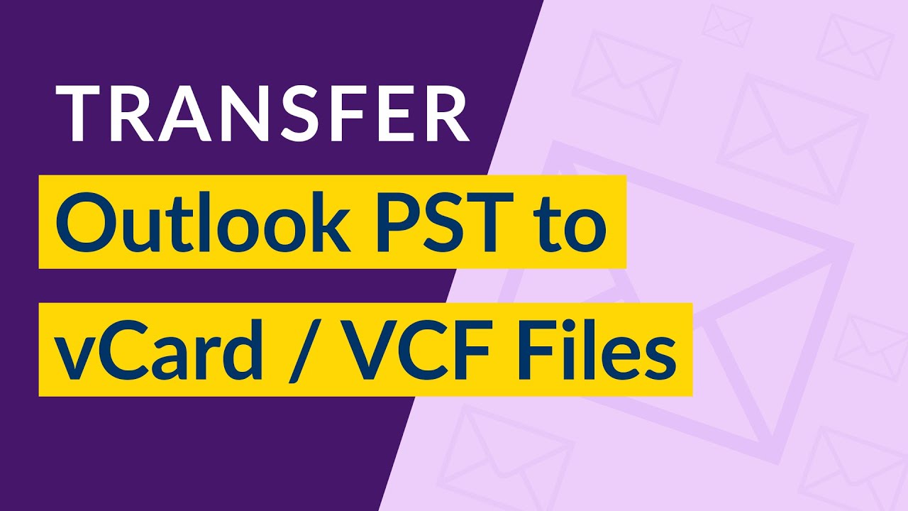 Pst To Vcard Tutorial Guide Export Outlook Contacts To Vcard Vcf Format Youtube