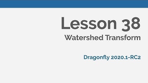 Dragonfly Daily 38 Watershed Transform in Dragonfly (2020)