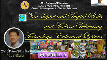 Module 3 Lesson 1 Non-Digital  Tools in Delivering Technology Enhanced Learning