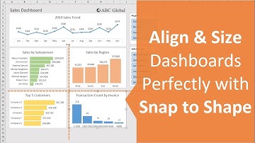 Align & Size Excel Dashboard Elements with Snap to Shape
