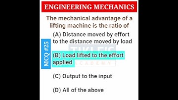 ENGINEERING MECHANICS MCQ 25  #shorts #tiklesacademy