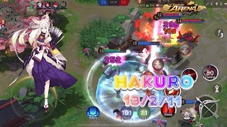 Onmyoji Arena Hakuro Lag everytime I m close to the wall Gameplay Build Season 1