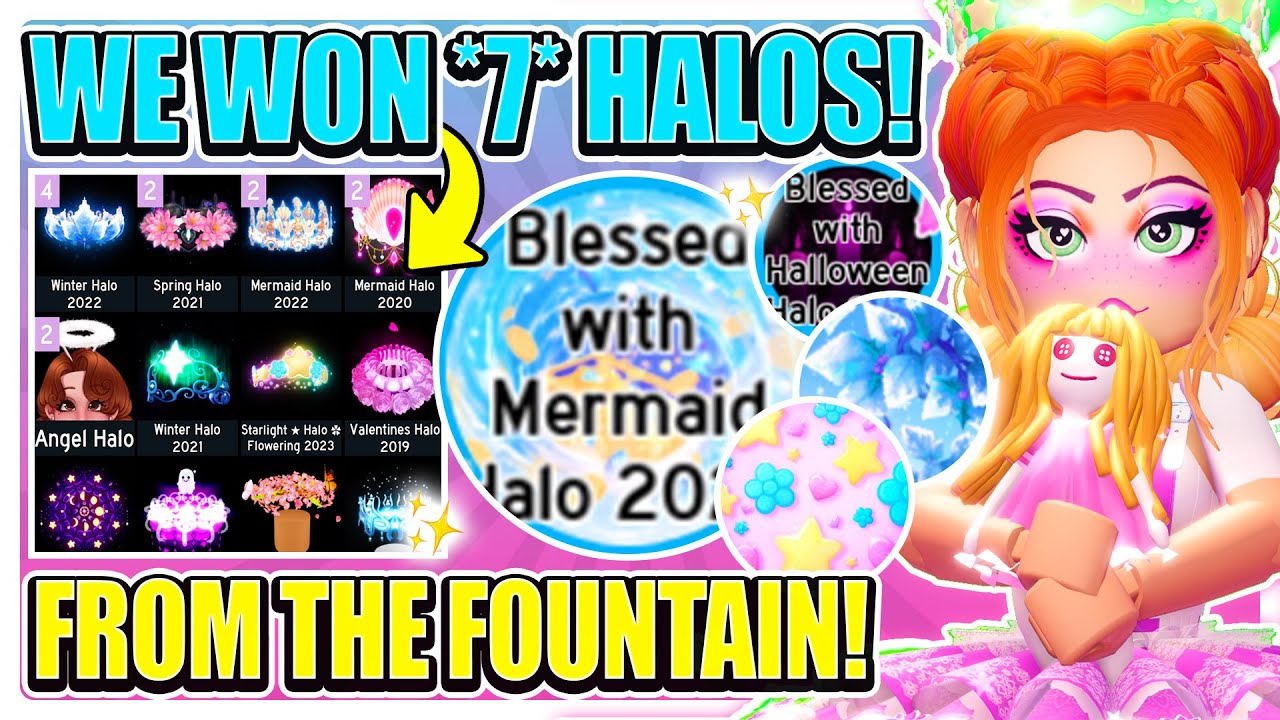 HOW WE WON 7 HALOS FROM THE FOUNTAIN *EASY* GUIDE! 🏰 Royale High GET A ...