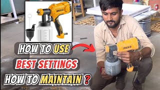 INGCO Electric Spray Gun Se Paint Kaise Kare | How to Use Electric Spray Gun