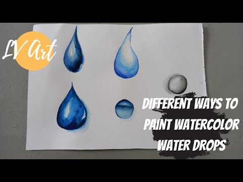 How To Paint Water Drops In Watercolor For beginners |Easy Water Drops ...