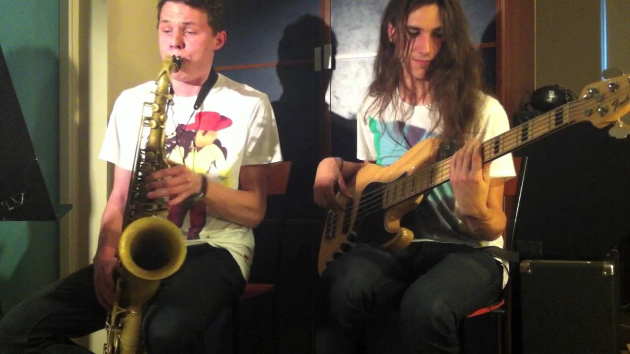 Isn't She Lovely - Stevie Wonder - Bass & Saxophone Cover - BriansThing &  Anna Sentina 