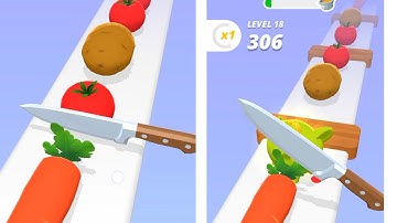 Perfect Slices 🥒 | Level 5 Gameplay | Super Satisfying Cutting 🔪 MT Happy Channel