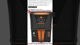 AQUA D PURE 4 in 1 Copper RO Water Purifier with 10 Stage Purification Filtration, UV, UF, TDS