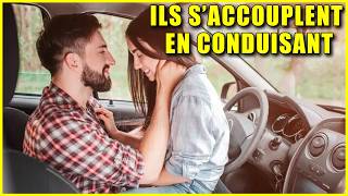 Ils Saccouplent En Conduisant Sur Lautoroute