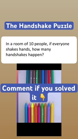 The Handshake Puzzle: How many handshakes - YouTube