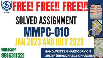 MMPC10 2023 SOLVED ASSIGNMENT