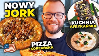 KUCHNIE ŚWIATA W NOWYM JORKU! Koreańska pizza, kuchnia afrykańska i uliczne jedzenie! NOWY JORK 2023