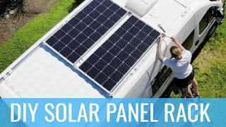 Building a DIY Solar Panel Roof Rack! Ram ProMaster Van Build Conversion  Episode 8 | Jason Klunk