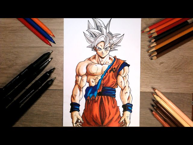 Como Desenhar Goku Instinto Superior Dominado - How to Draw Goku