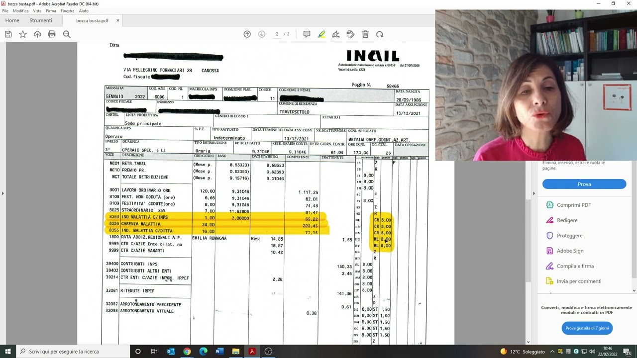 Malattia - Come gira in busta paga?