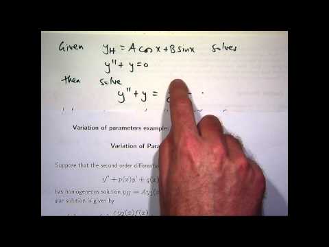 Variation of parameters