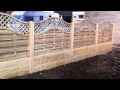 Omega lattice top double sided gravel boards concrete posts