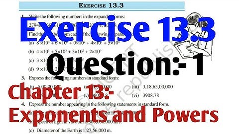 Exercise 13.3 Question -1/ Chapter 13 Exponents and Powers/ Class 7 NCERT Maths