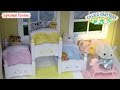 Sylvanian Family Calico Critters Triple Bunk Bed Set Unboxing Review and Play - Kids Toys