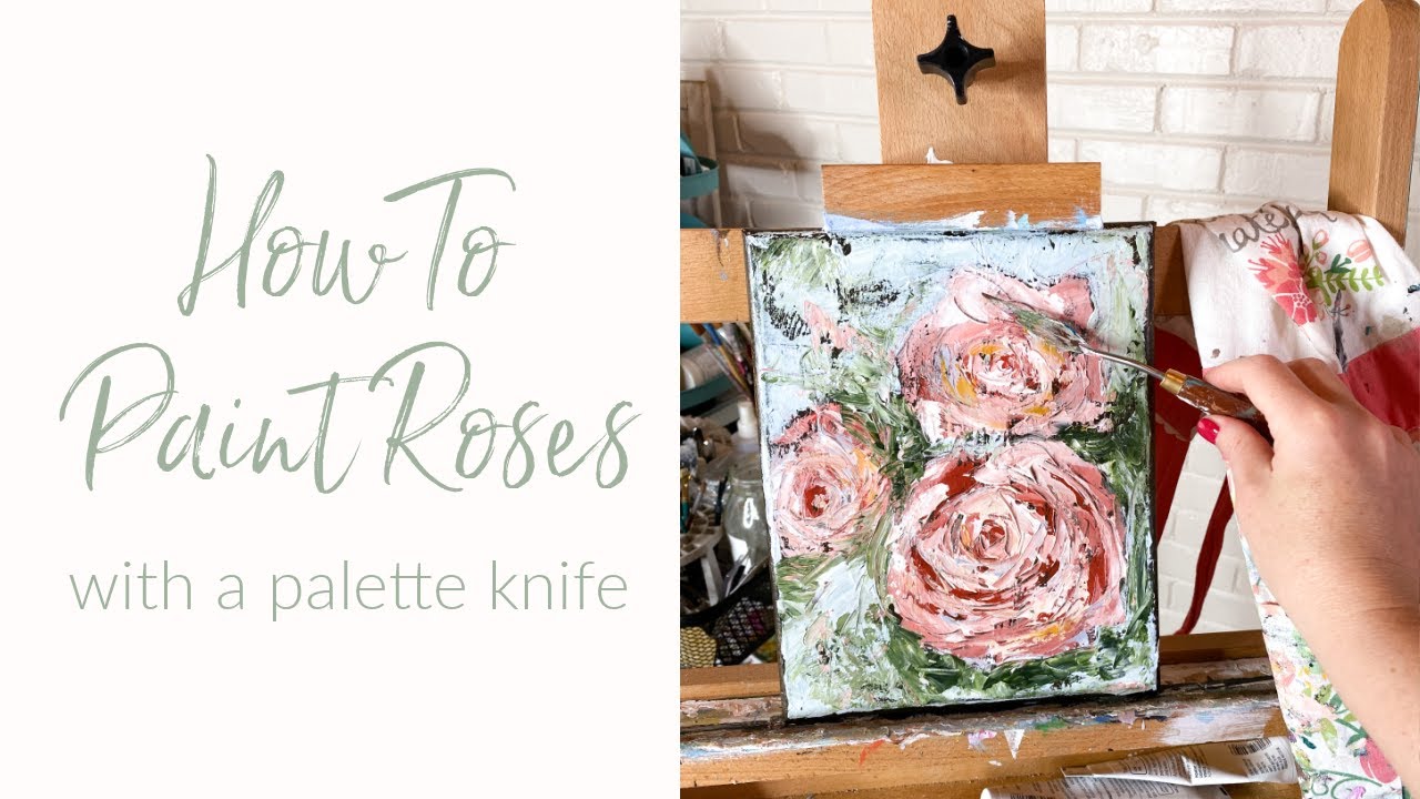 How to use a Palette Knife 🌟🎨 How to paint acrylic techniques for  beginners: Paint Night at Home 