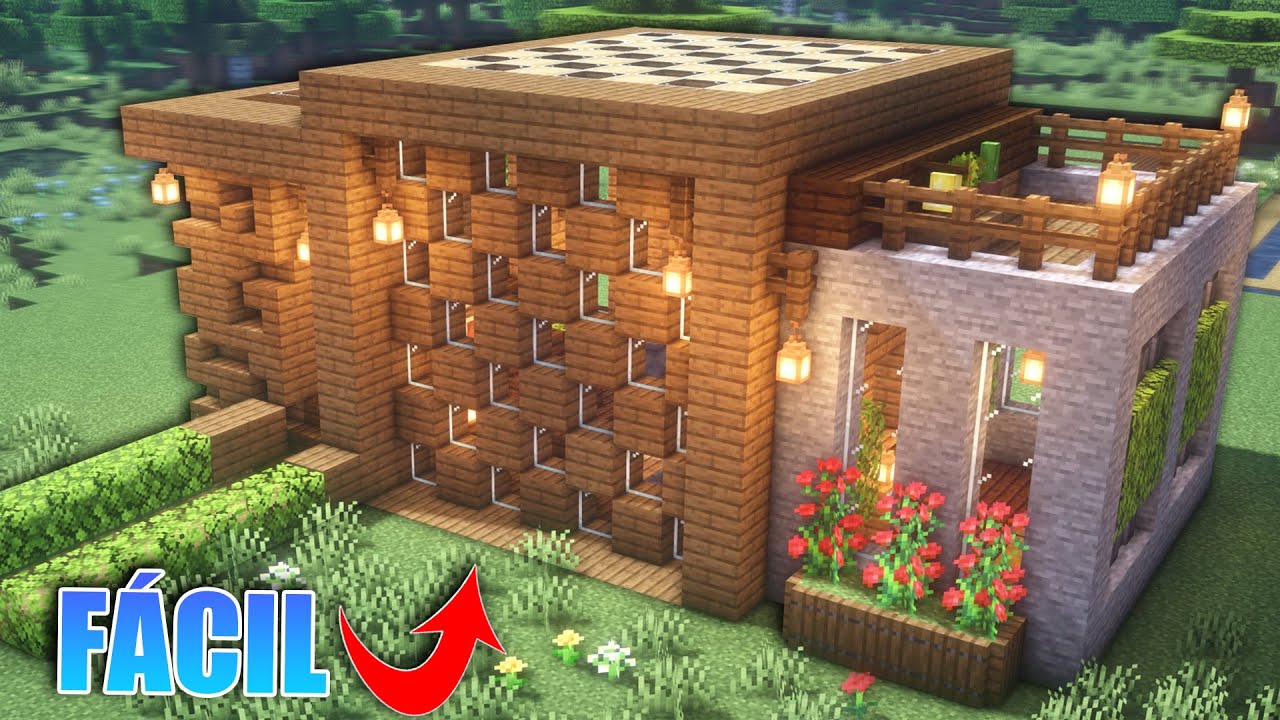 Minecraft: Casa Perfecta para Survival, Casa Minecraft de Madera *Fácil*