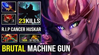 EVEN Huskar Mid Can't Stop this MACHINE GUN Dark Willow | Aghanim + Madness Mask 7.30c Dota 2