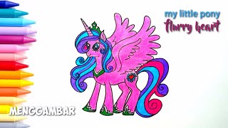 Flurry heart || Cara menggambar kartun kuda poni