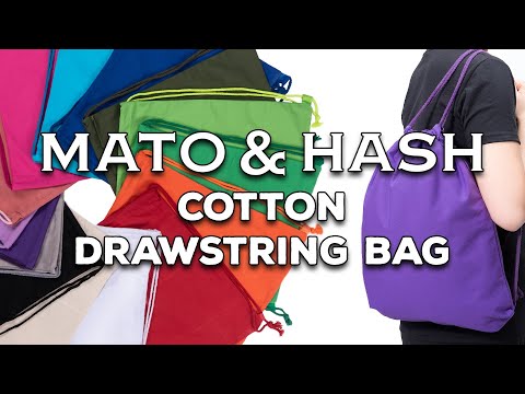 Cotton Canvas Drawstring Bag | For DIY, Gifting, Travel, & More! | Mato & Hash