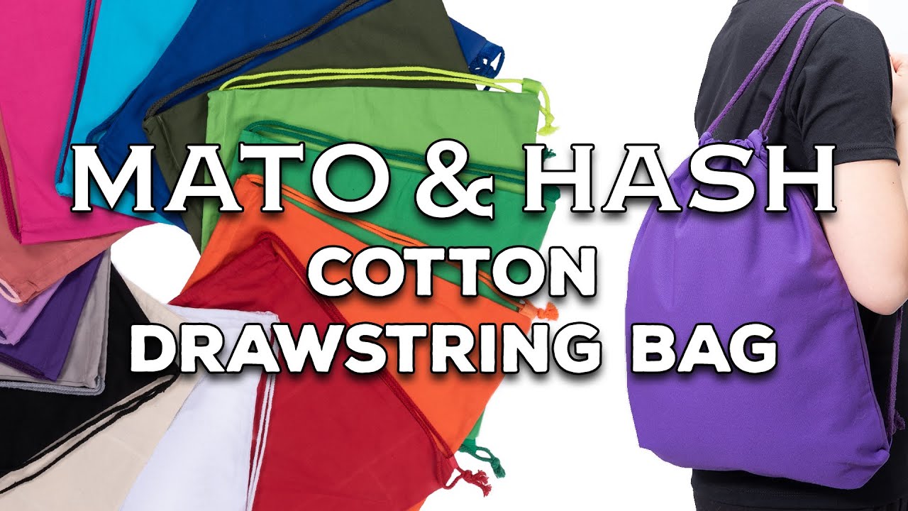 Cotton Canvas Drawstring Bag | For DIY, Gifting, Travel, & More! | Mato & Hash