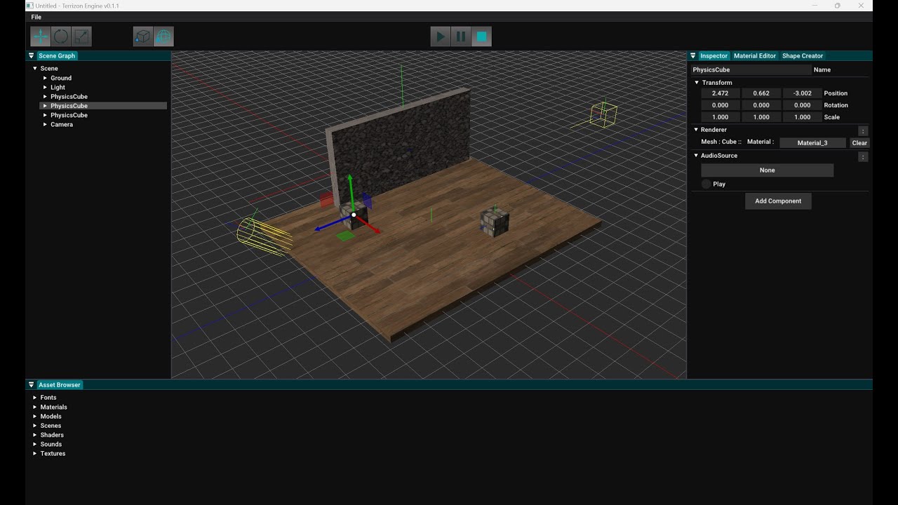 Hierarchical Scene Graph, Native C++ Scripting, Editor Upgrade v2 ...