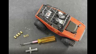 Axial SCX24 Deadbolt Brass Wheel Hex Extenders Upgrade!
