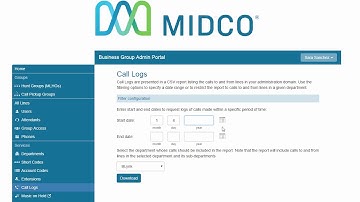 How To Export Call Logs on Midco Hosted VoIP using the CommPortal - Admin