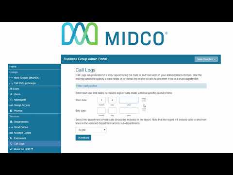 How To Export Call Logs on Midco Hosted VoIP using the CommPortal - Admin