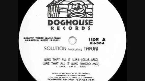 Solution Featuring Tafuri Was That All It Was 0001