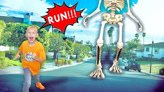 12 Foot Skeleton In My House With Remote Control! - HELP!