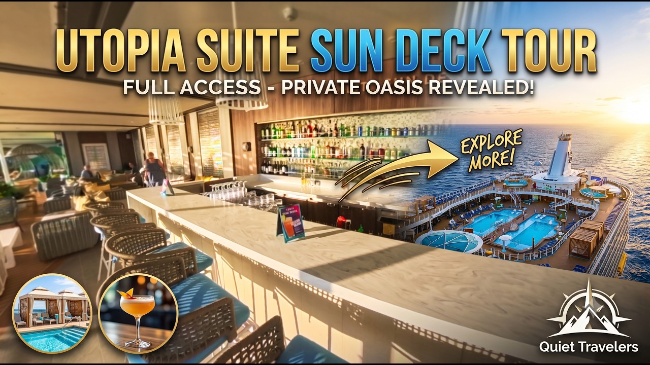 Utopia of the Seas Suite Sun Deck Walking Tour | Royal Caribbean 4K