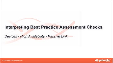 High Availability - Passive Link - Interpreting BPA Checks - Devices