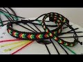 Pulsera kumihimo colores rasta Hira Kara 16 hebras