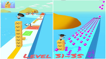 Cube Surfer Gameplay Level 31-35 | Got new Costume | android gaming | All level Mobile Gameplay
