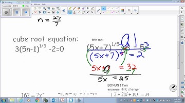 Solving Radical Equations Homework