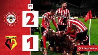 LATE, LATE GOALS SECURE WIN FOR BEES | Brentford 2 Watford 1 | Premier League