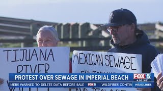 Protest over sewage in Imperial Beach
