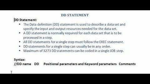 DD Statement part1