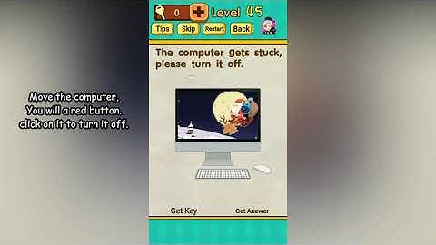 Mr Brain Level 45 The computer gets stuck please turn it off