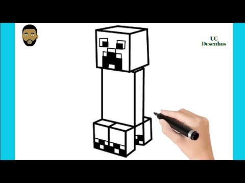 Como desenhar o Creeper do Minecraft ✍️😬 #desenho #minecraft